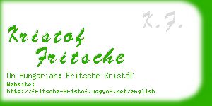 kristof fritsche business card